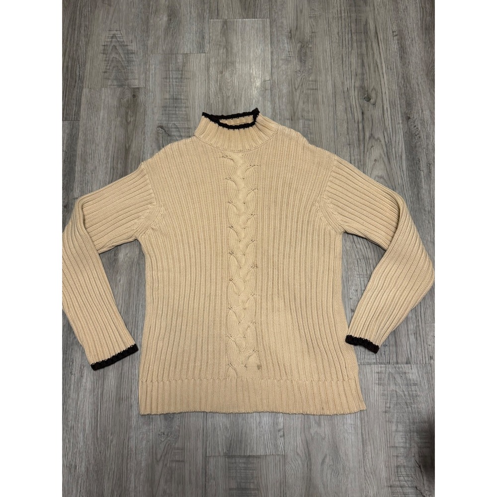 Timberland Cable Knit Mock Neck Sweater, Womens, L